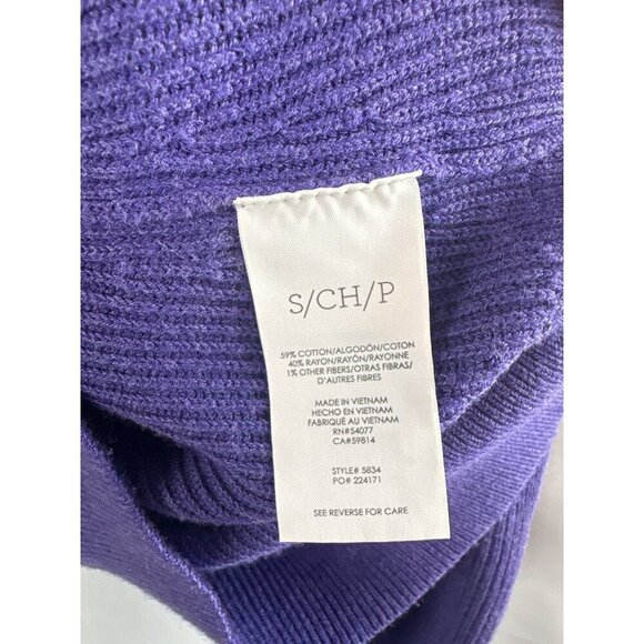 Cabi Purple Button-Up Ribbed Cardigan Sweater S - Picture 4 of 5